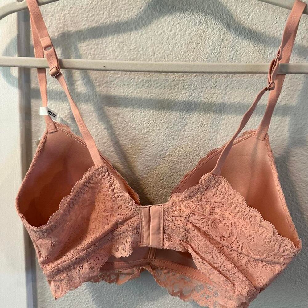 Pink lace bralette with adjustable - Picture 3 of 3